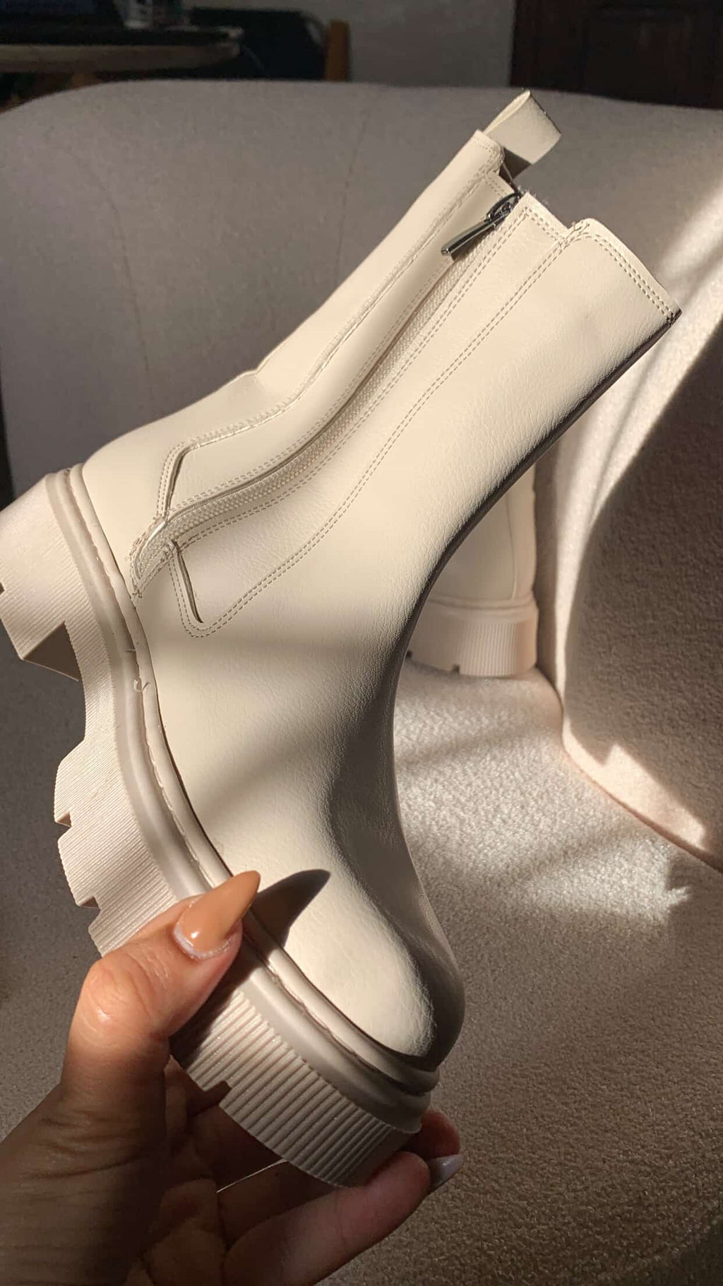 Boot Cavalier – Beige Clair ⭐️ Le plus tendance cet hiver